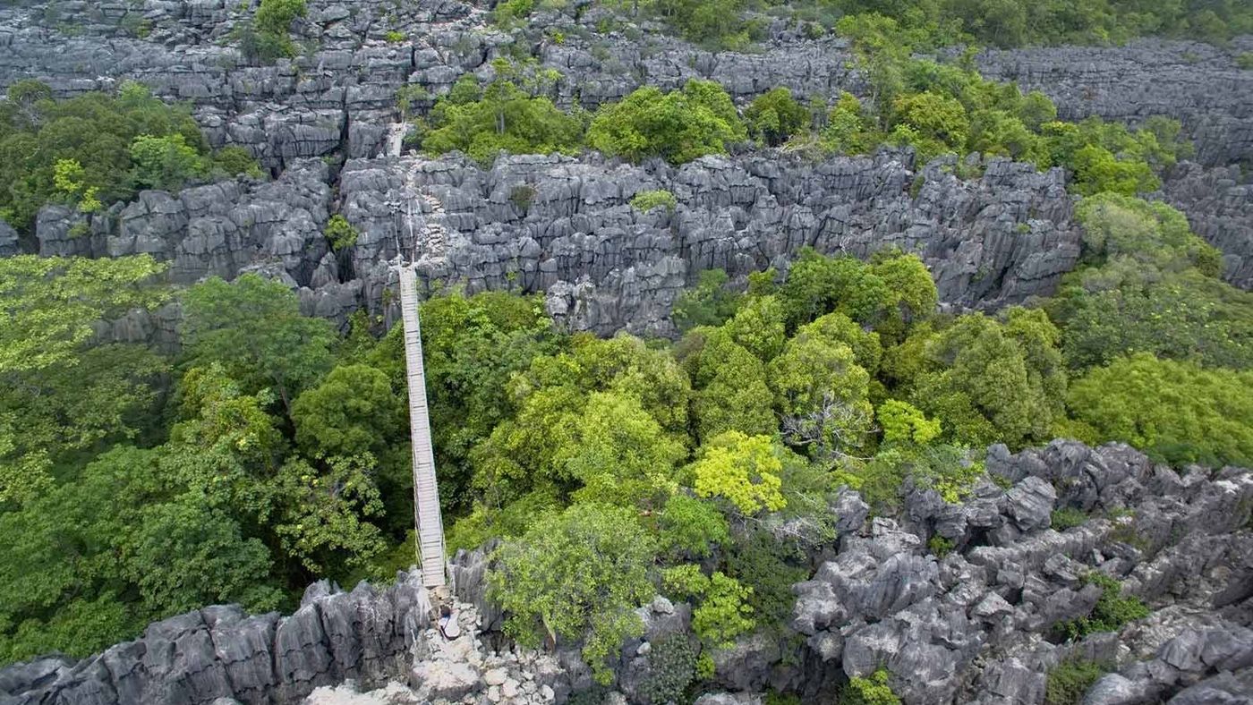 Tsingy seen from above by drone